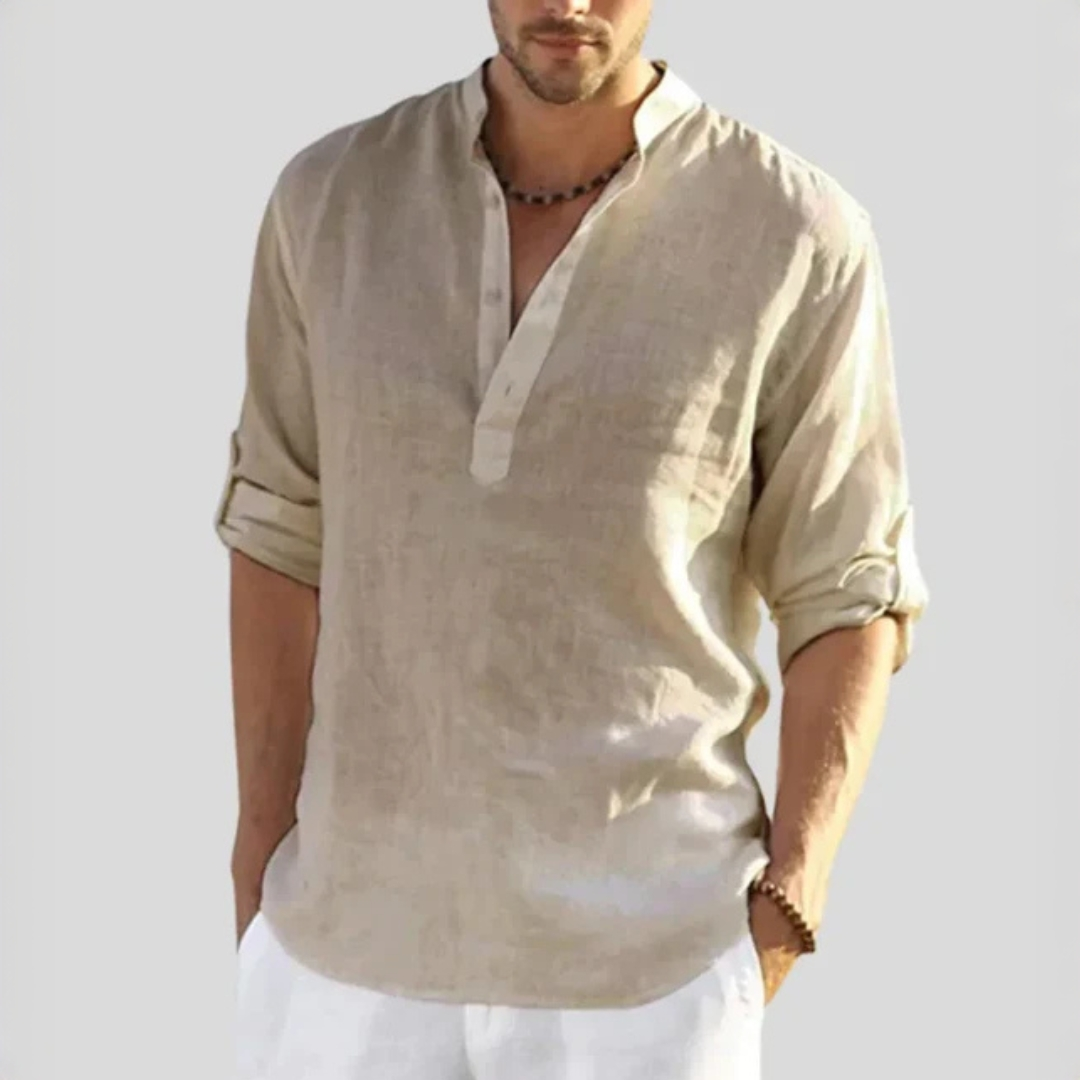 John - Camiseta casual de cuello en V