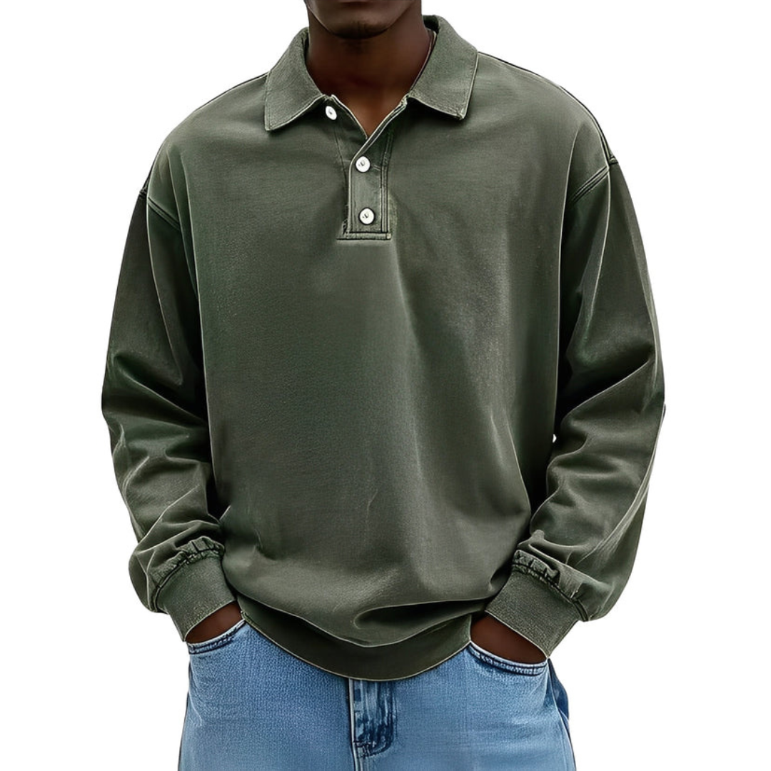 Clayton - Polo de manga larga de estilo moderno
