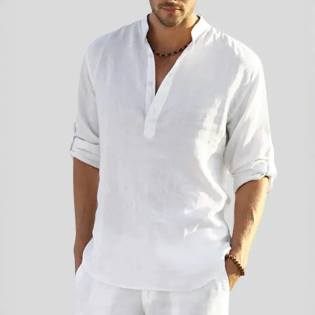 John - Camiseta casual de cuello en V