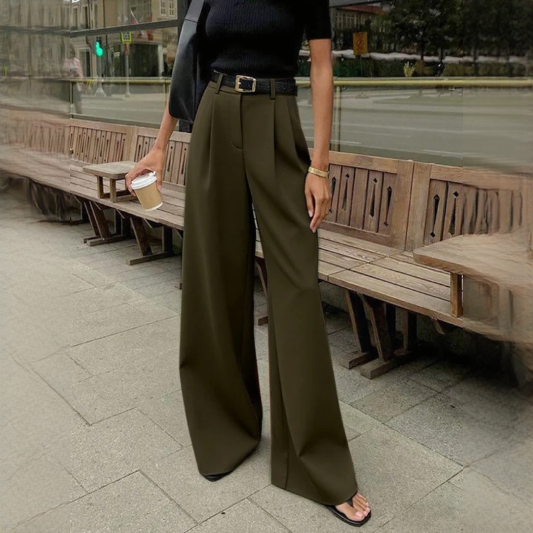 Marlene - Pantalones elegantes de pierna ancha