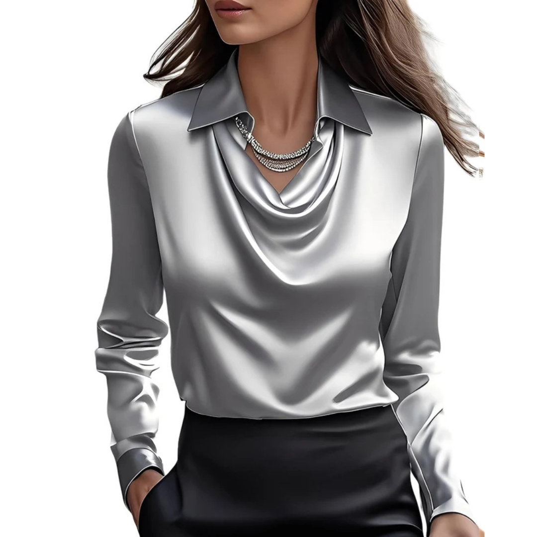 Dionne - Blusa de manga larga confortable