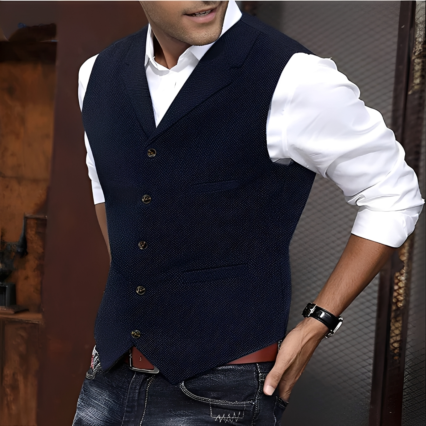 Edwin - Chaleco casual cómodo