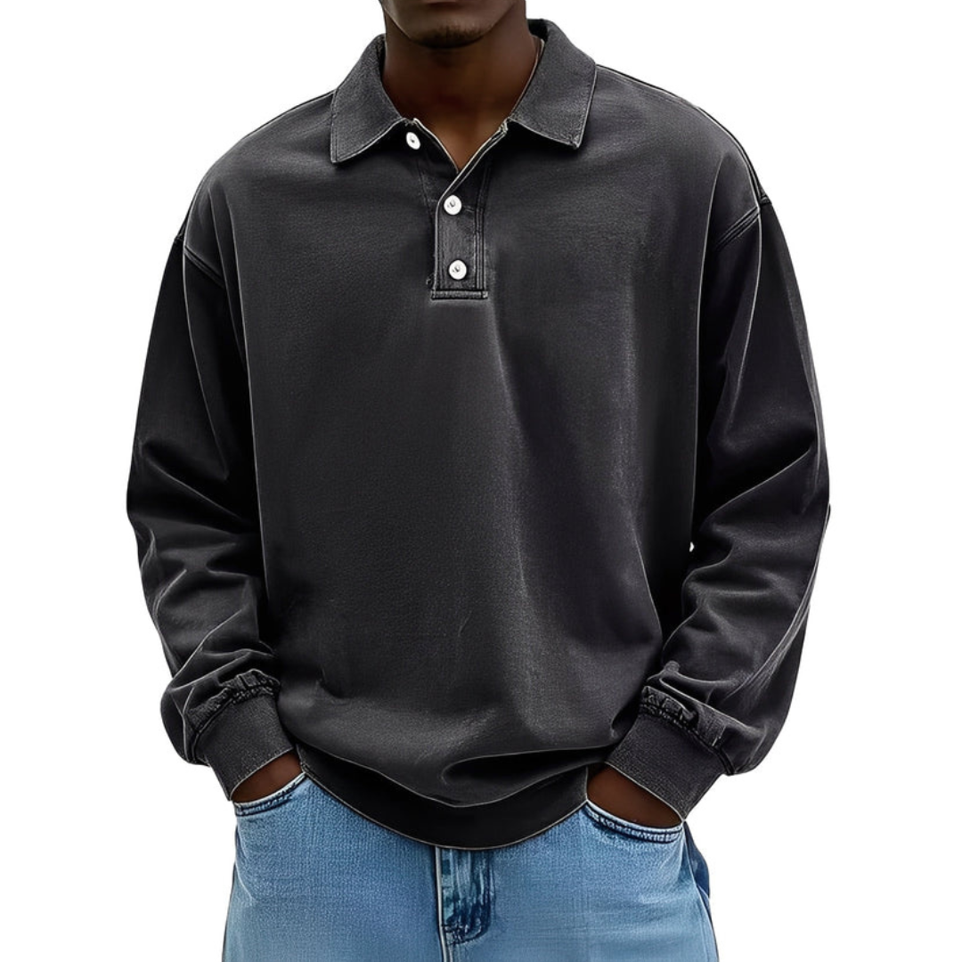 Clayton - Polo de manga larga de estilo moderno