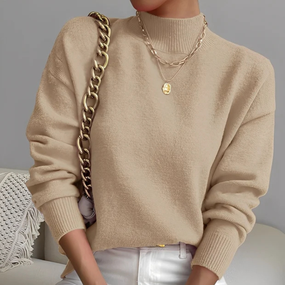 Roxana - Suéter acogedor con cuello alto