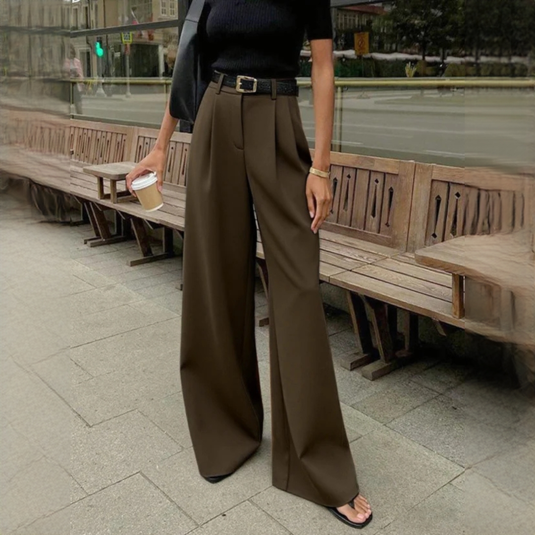 Marlene - Pantalones elegantes de pierna ancha