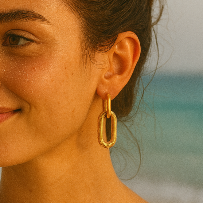 Mariz – Pendientes de Cadena Cubana Brillantes
