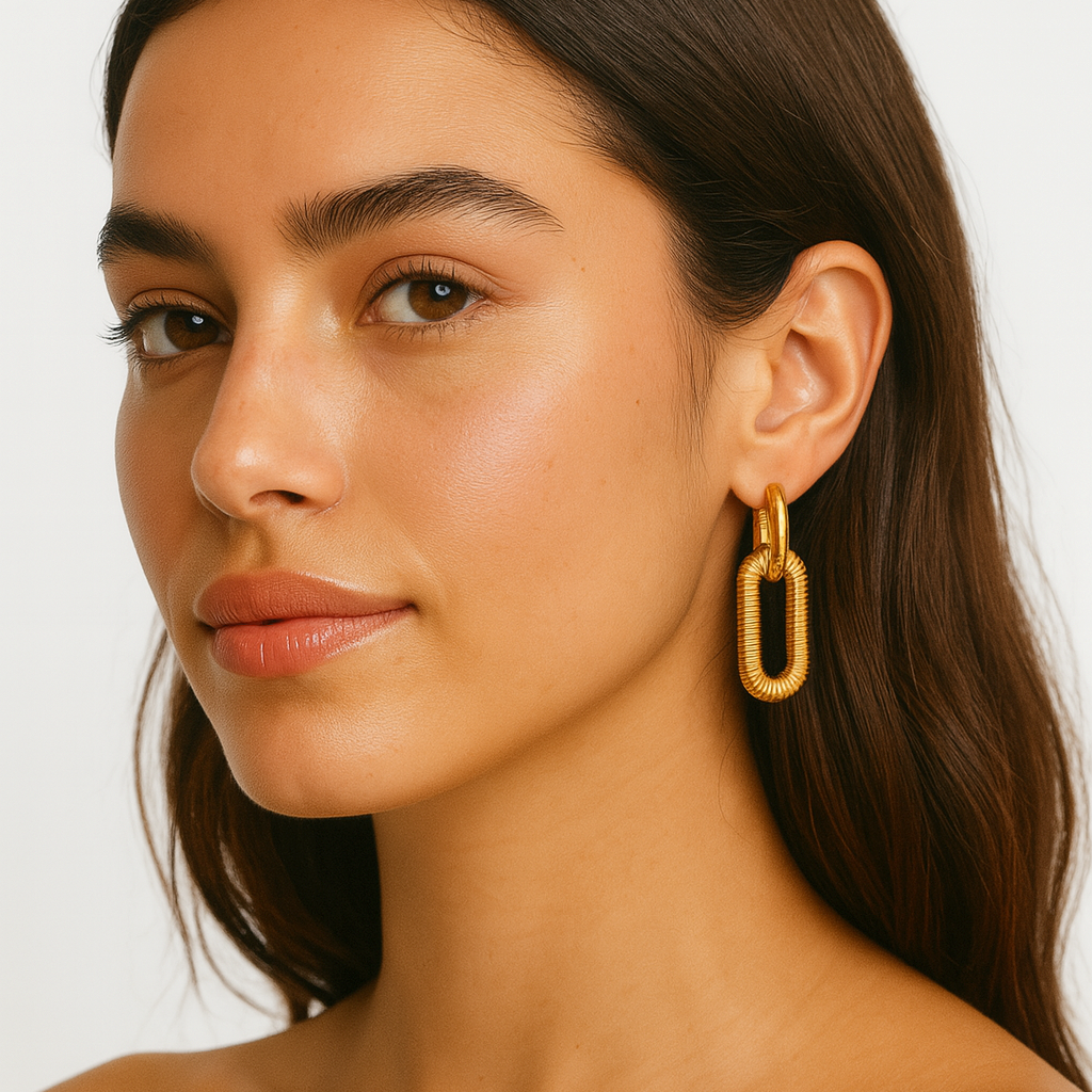 Mariz – Pendientes de Cadena Cubana Brillantes
