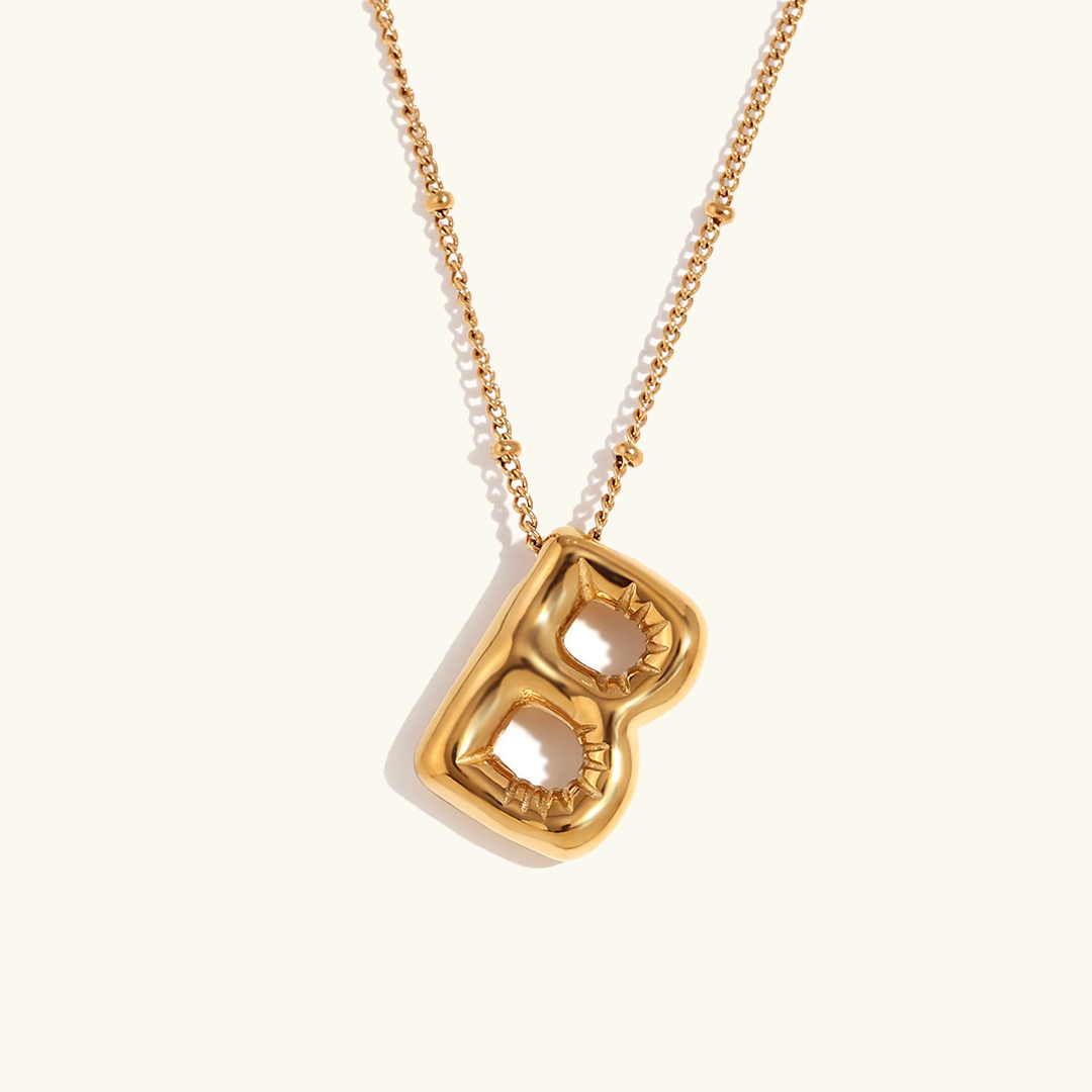 Collar inicial de oro Balloon