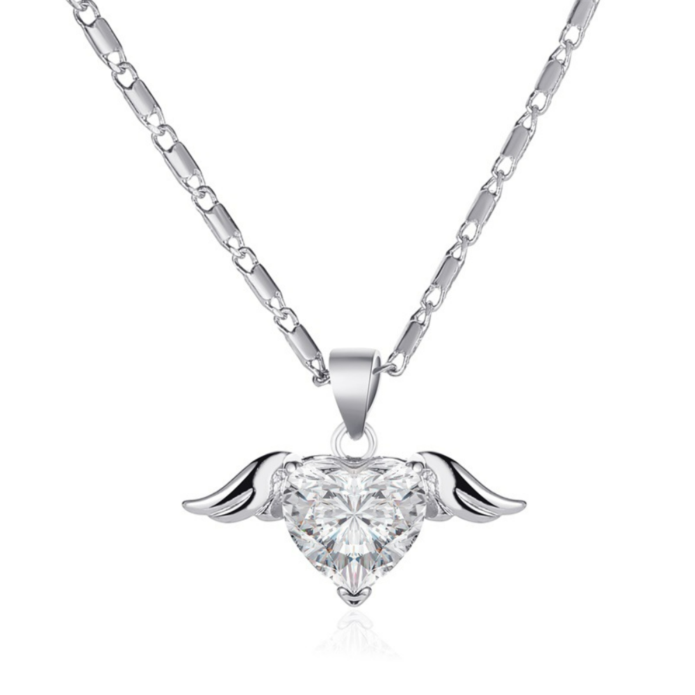 Collar Alas de Amor - Cadena Corazones y Alas