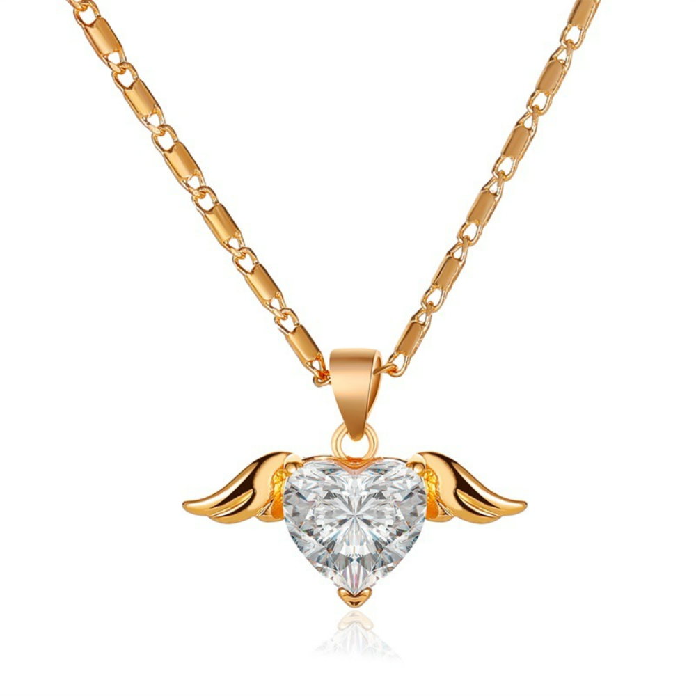 Collar Alas de Amor - Cadena Corazones y Alas