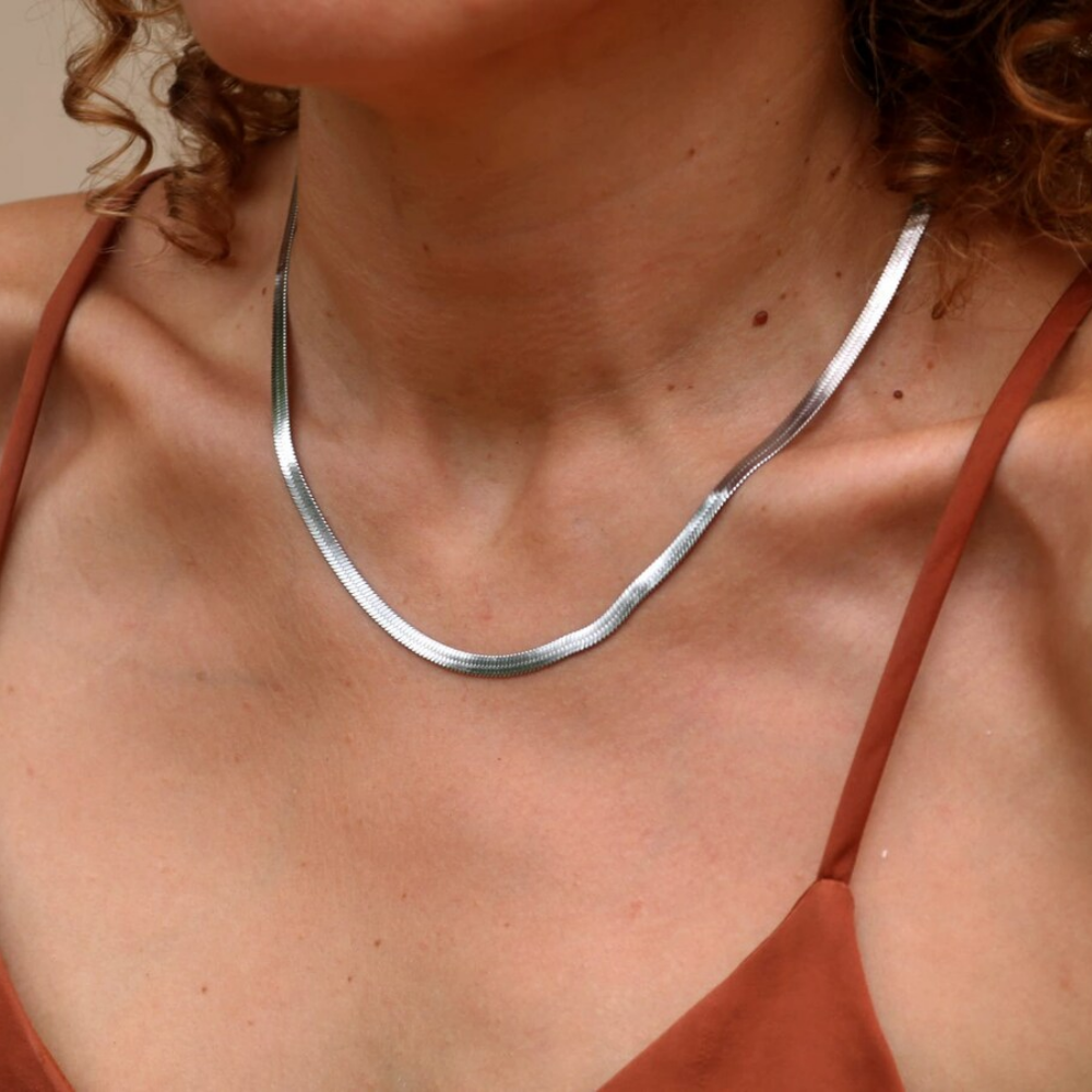 Cadena de serpiente - Collar de espina de pescado Kollabon