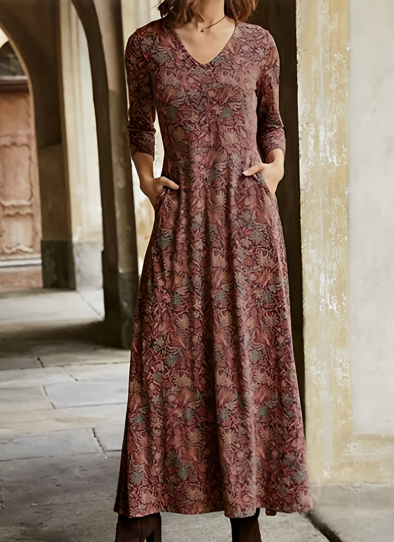 Sophie - Vestido vintage de manga larga para mujeres