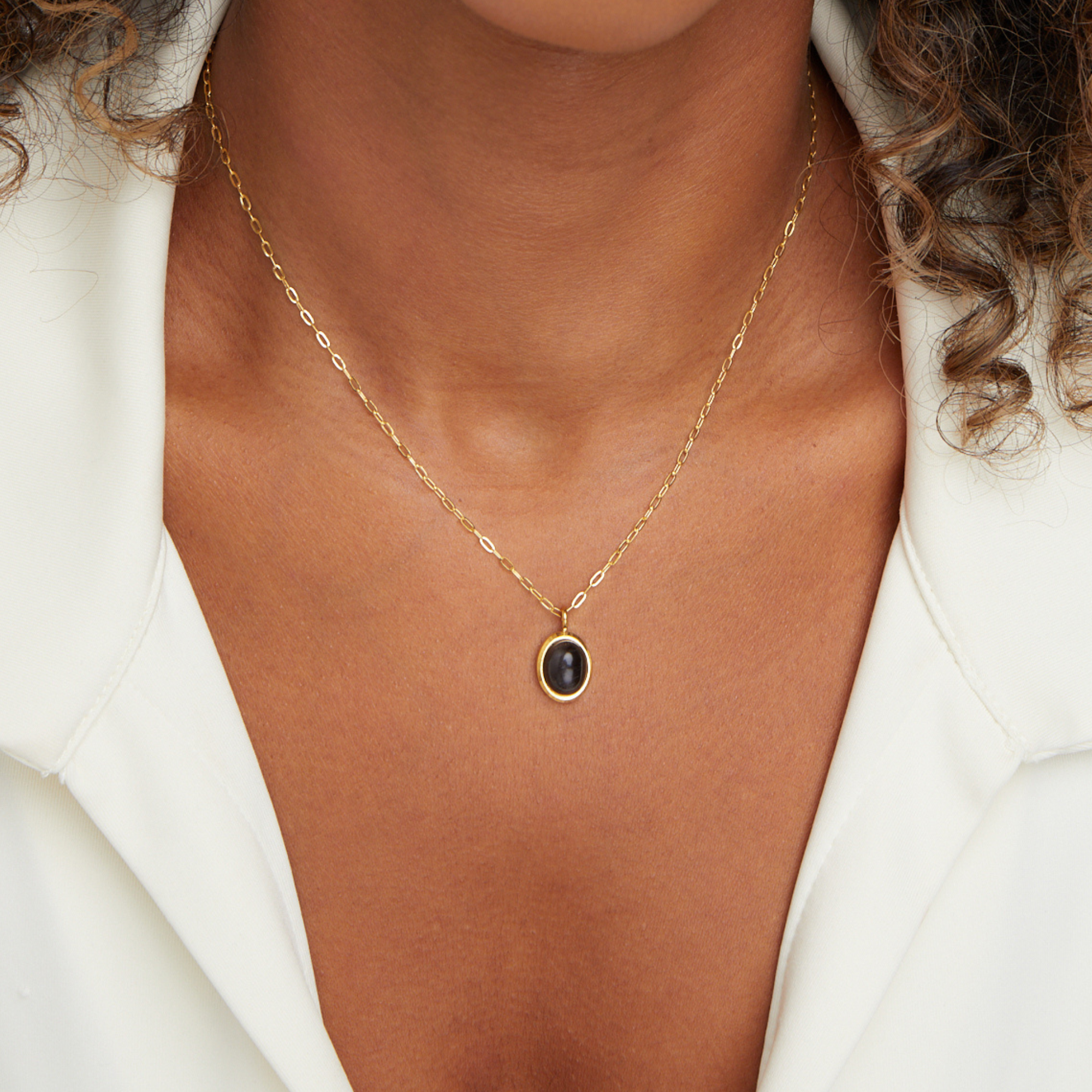 Euphrosyne - Collar de ónice negro