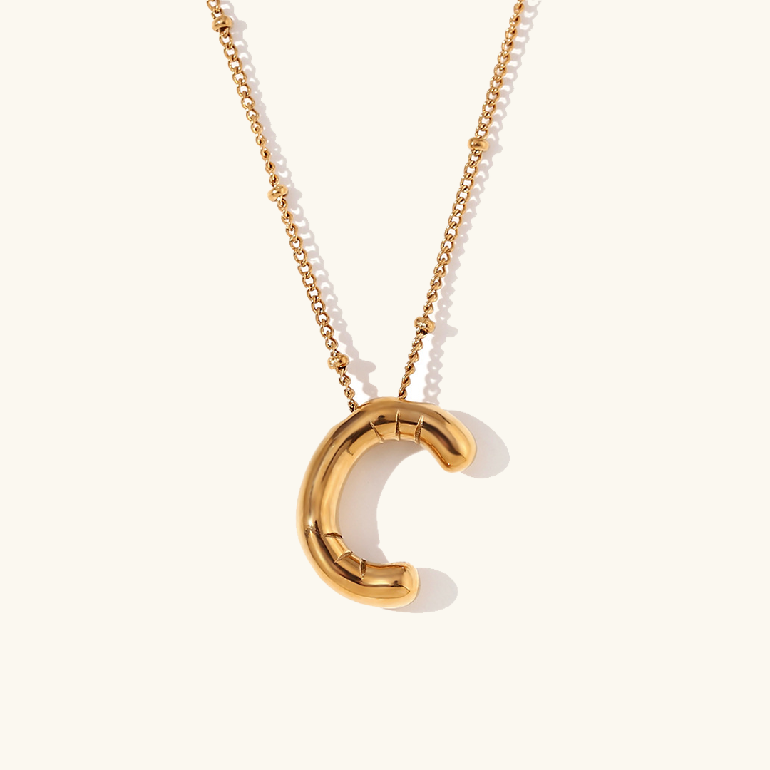 Collar inicial de oro Balloon