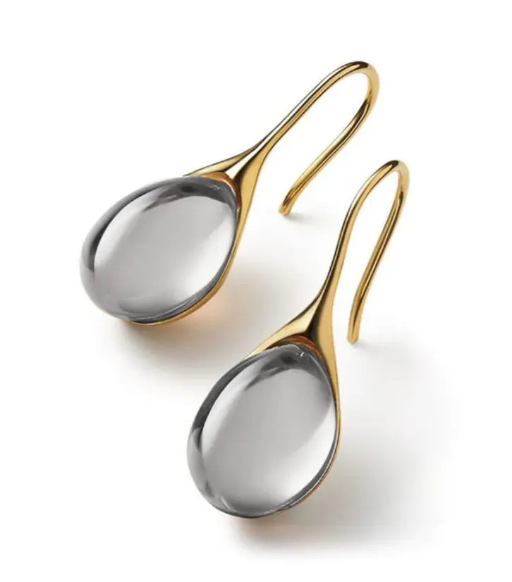 Leila – Pendientes de gota de cristal bicolor