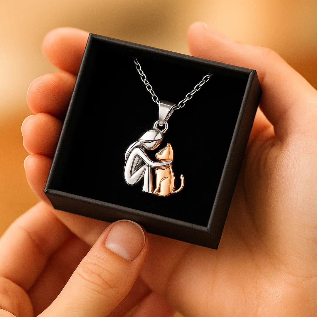 Mignon – Collar con colgante de gato entrelazado