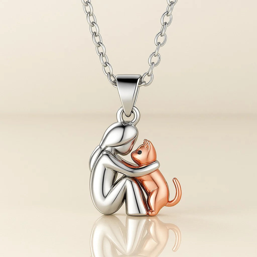 Mignon – Collar con colgante de gato entrelazado