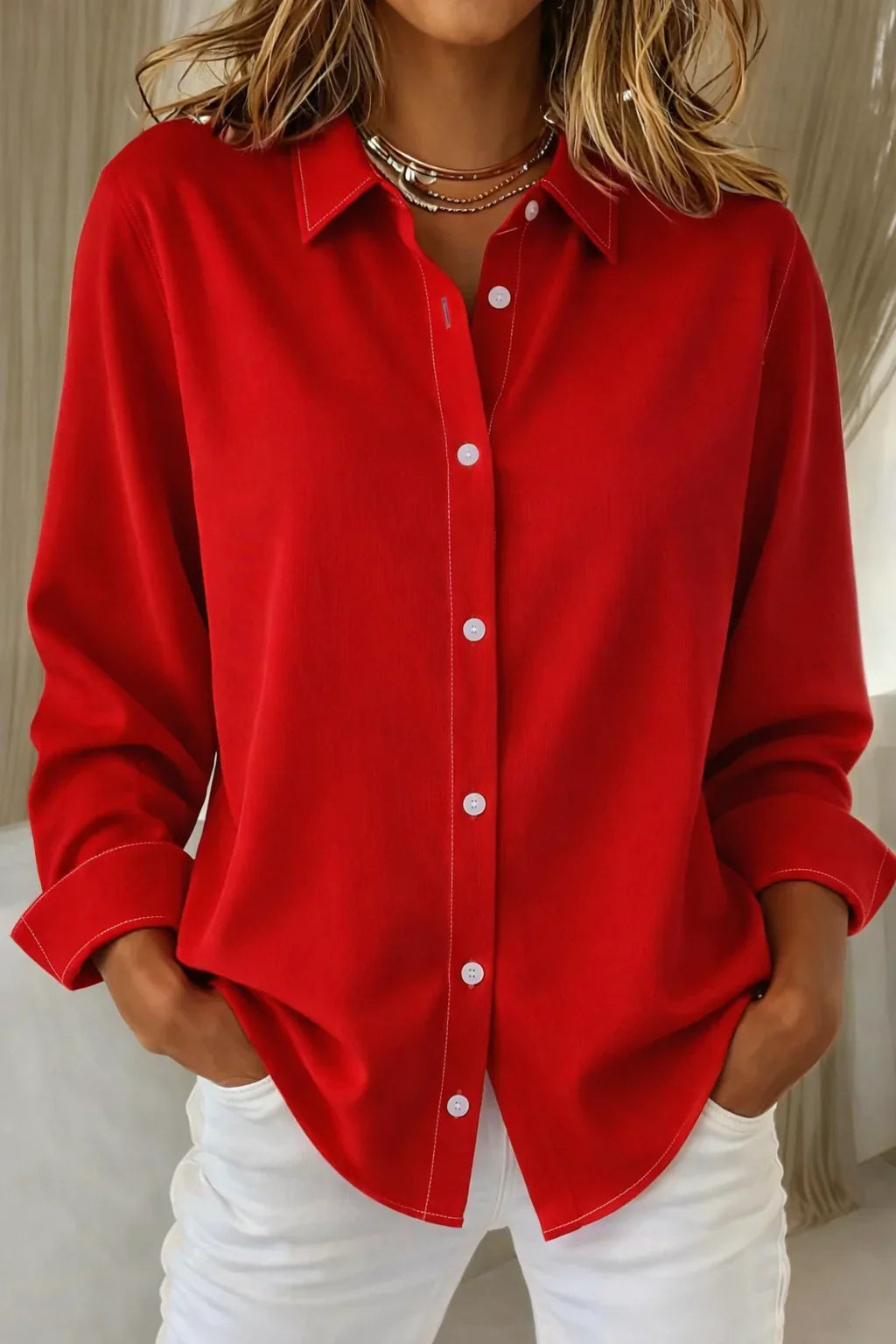 Sophie- Blusa elegante para mujer con botones