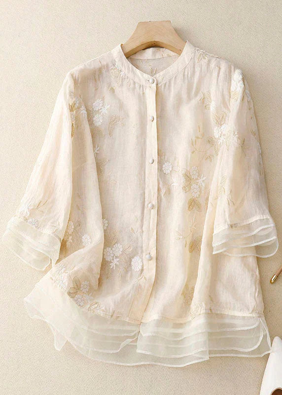 Kourtney – Elegante blusa para dama con bordado