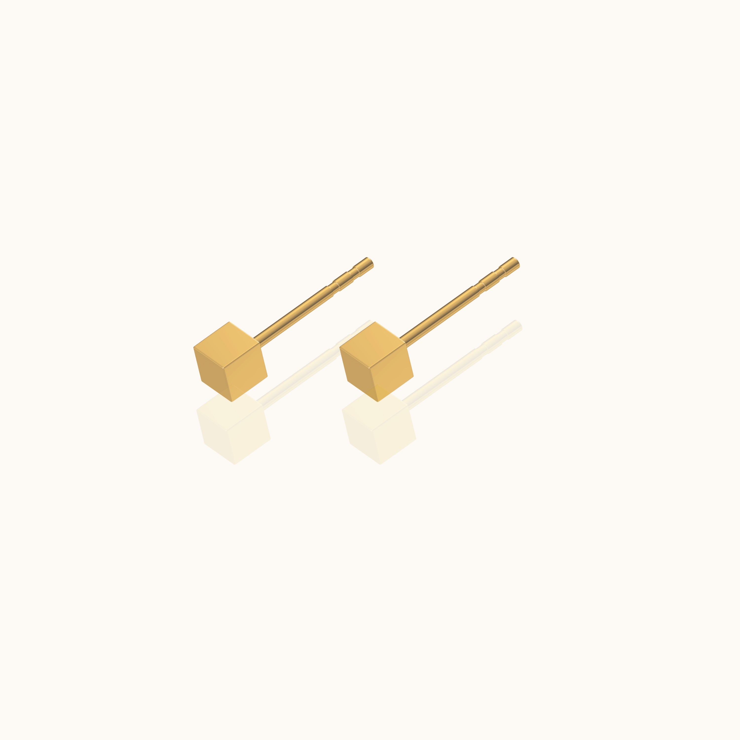Yasuko - Pendientes de cubo minimalistas