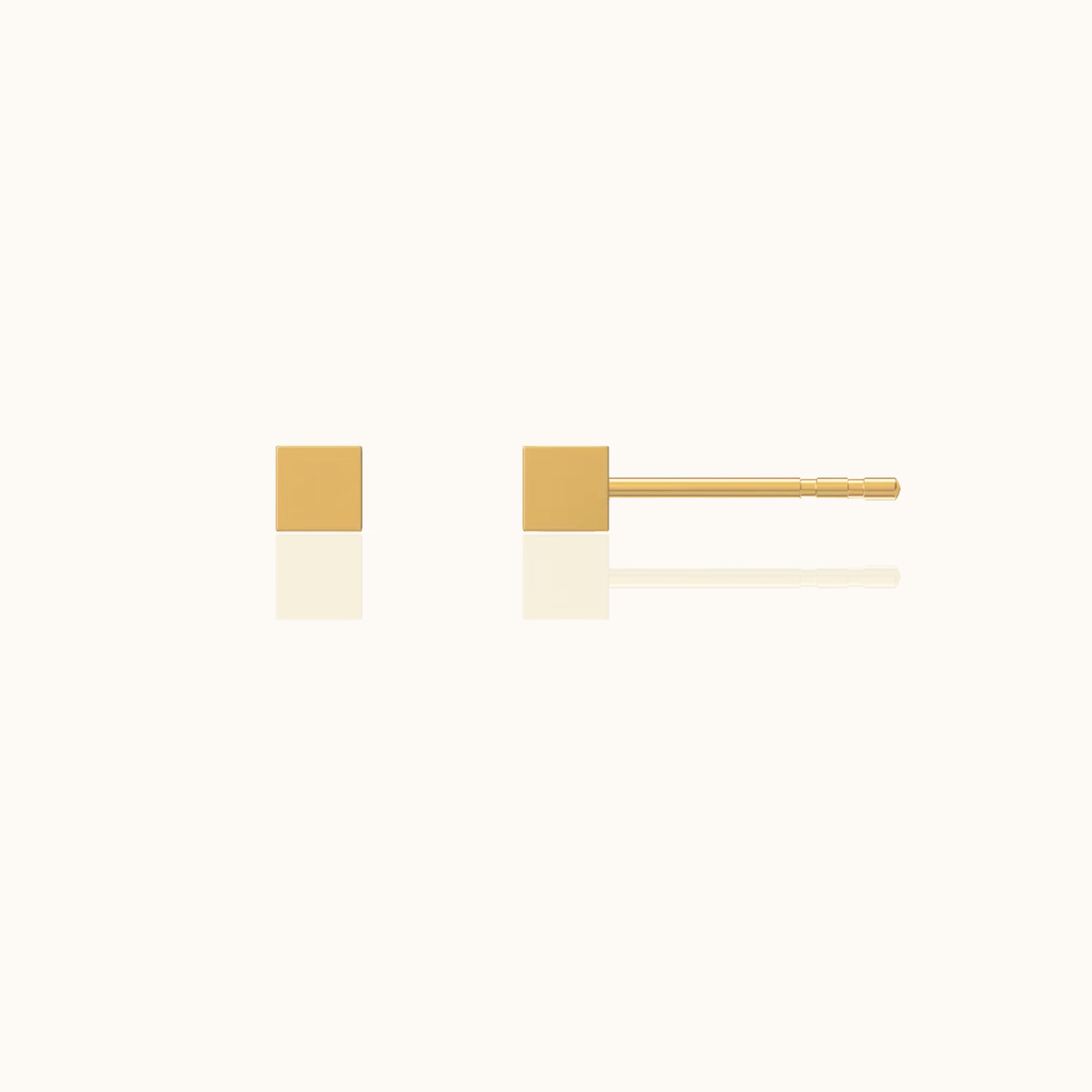 Yasuko - Pendientes de cubo minimalistas