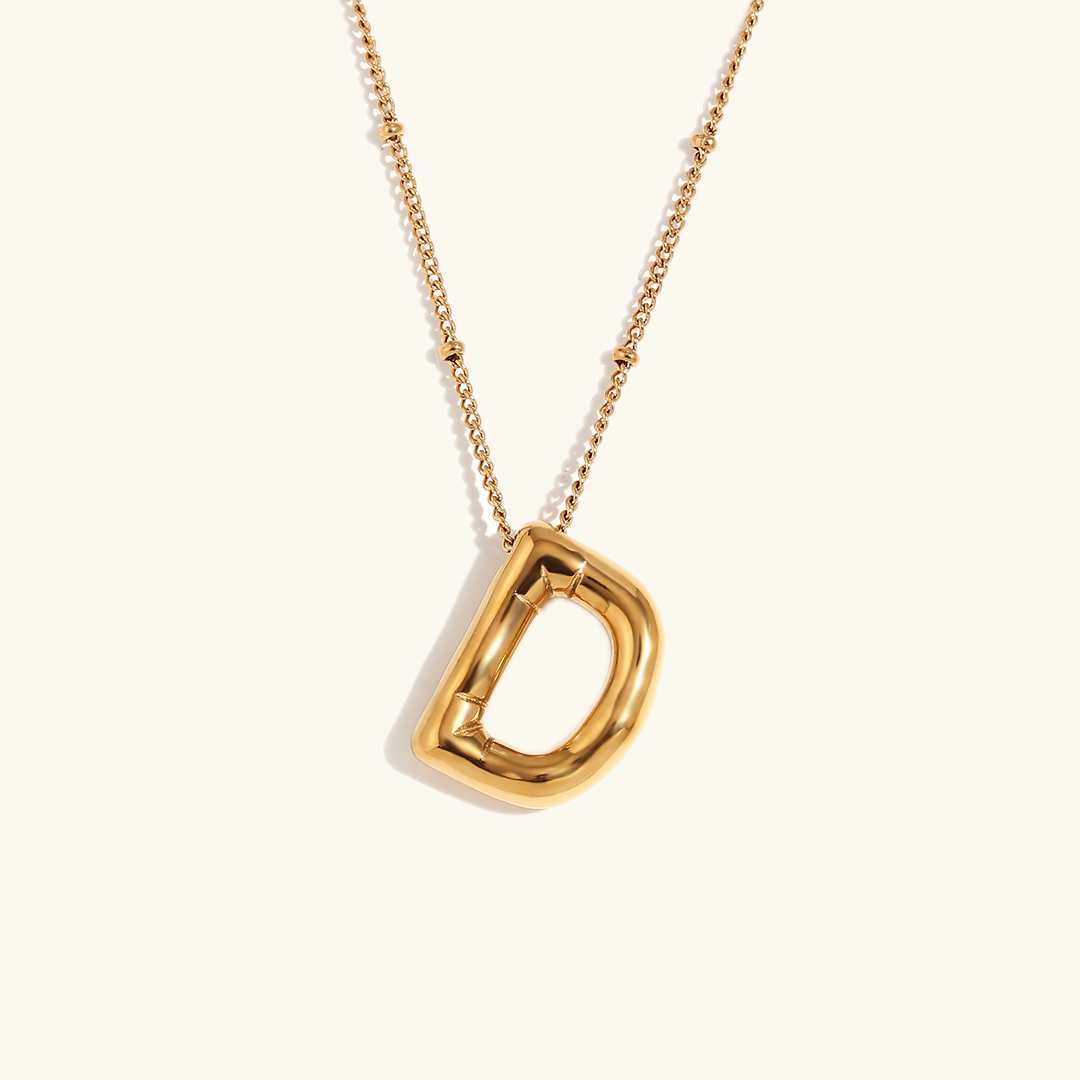 Collar inicial de oro Balloon