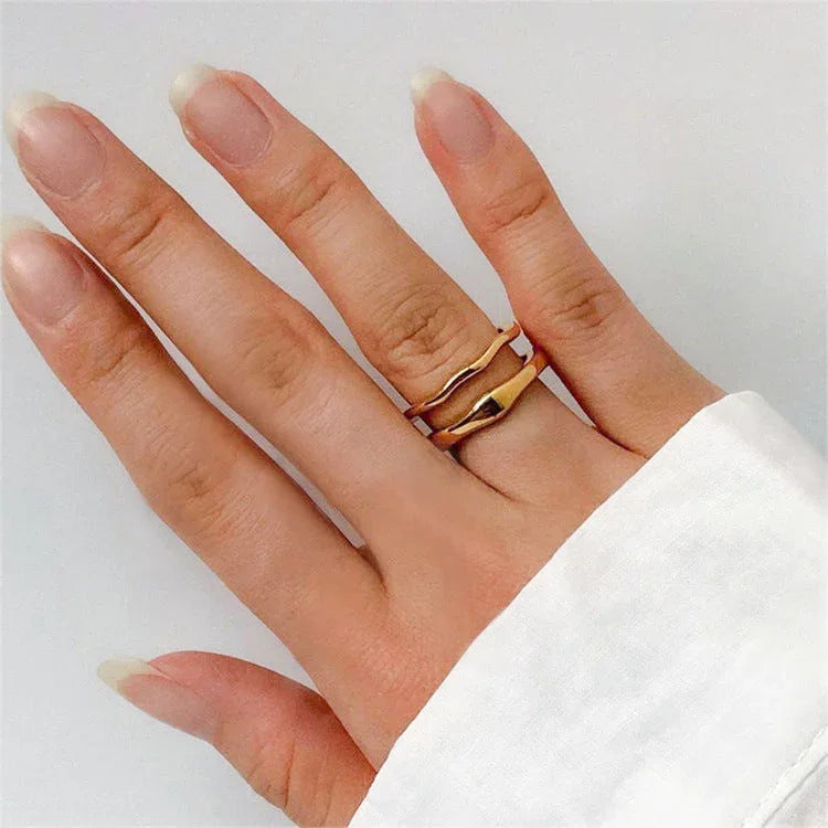 Dianne – Anillo chic dorado superponible