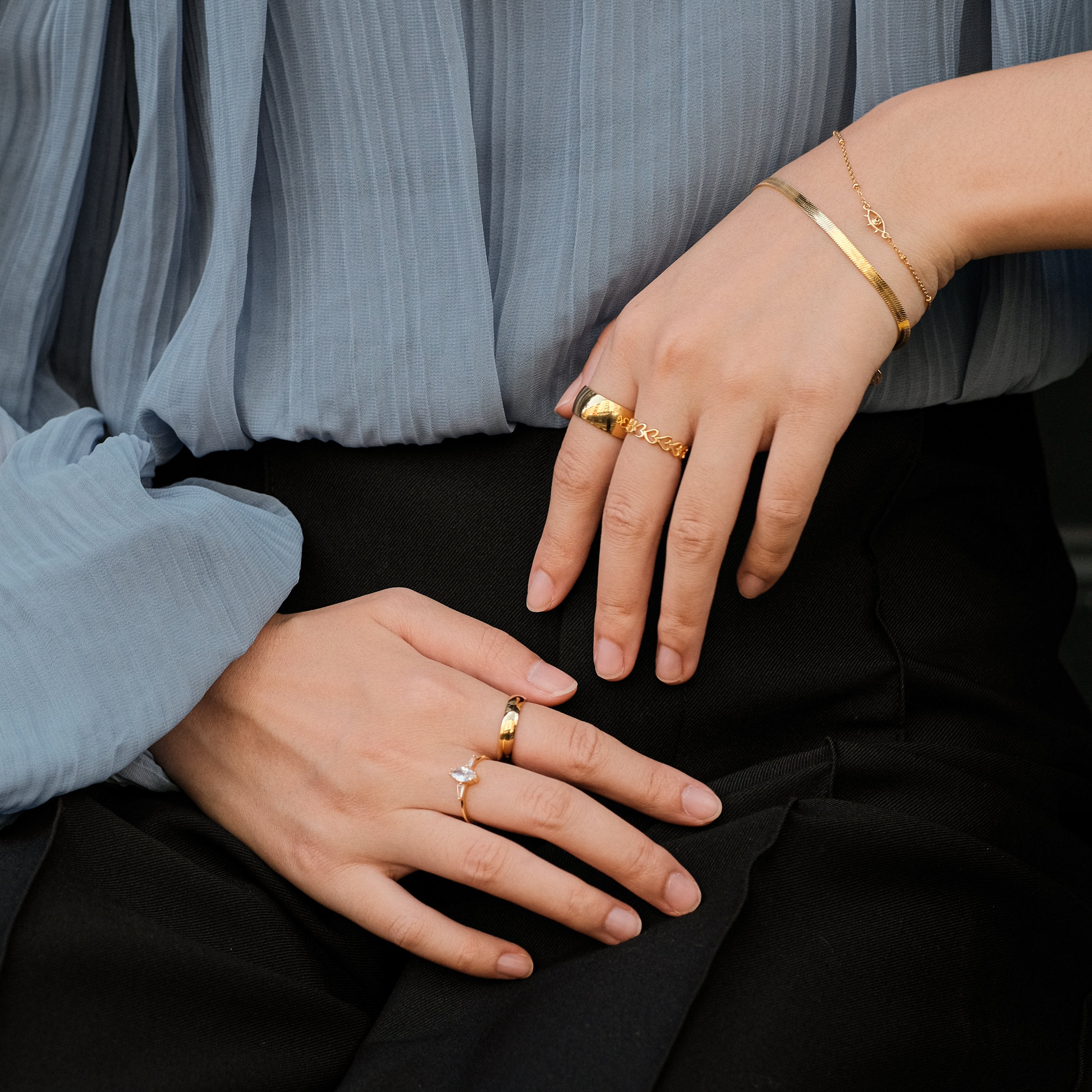 Jia - Anillo de corazón alto