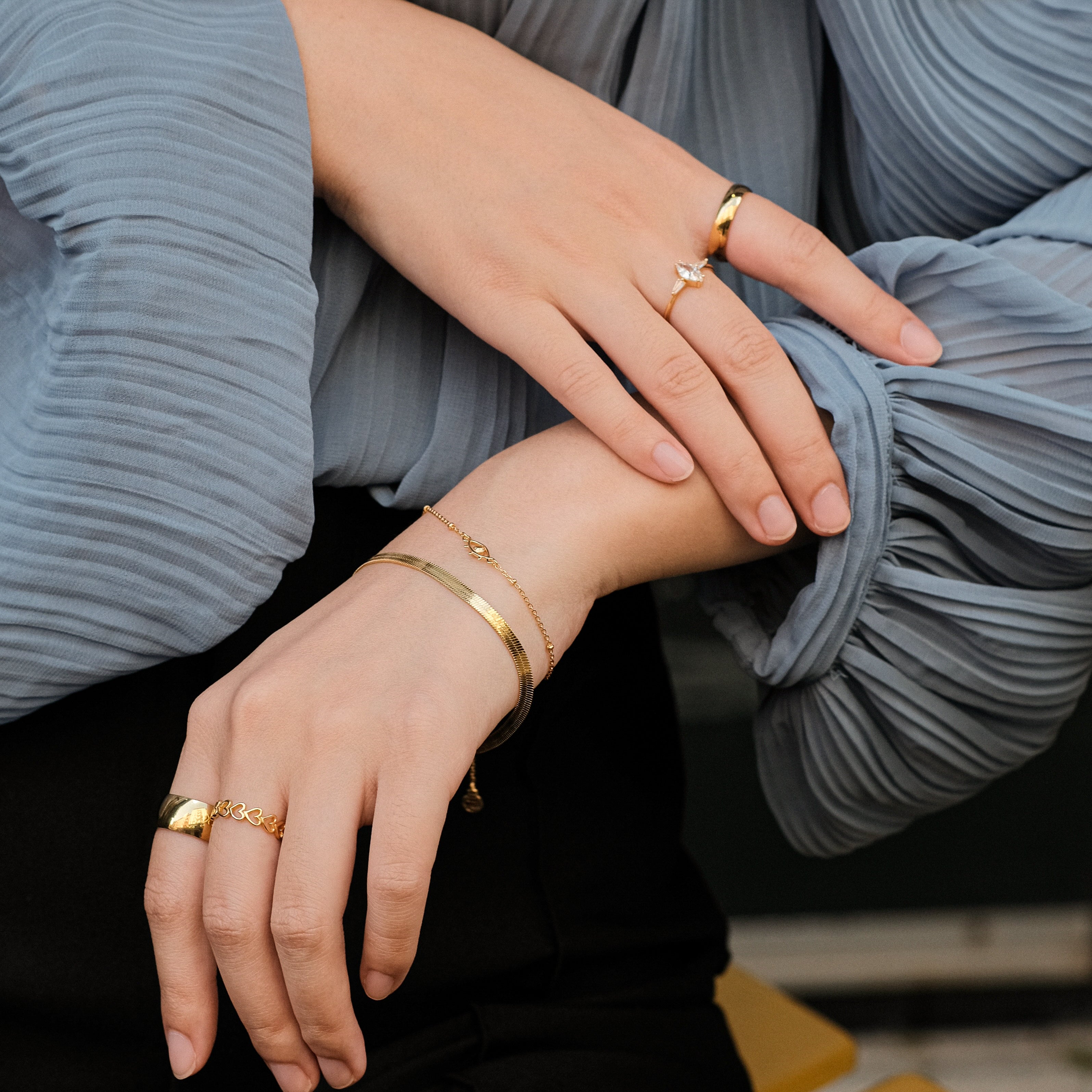 Jia - Anillo de corazón alto