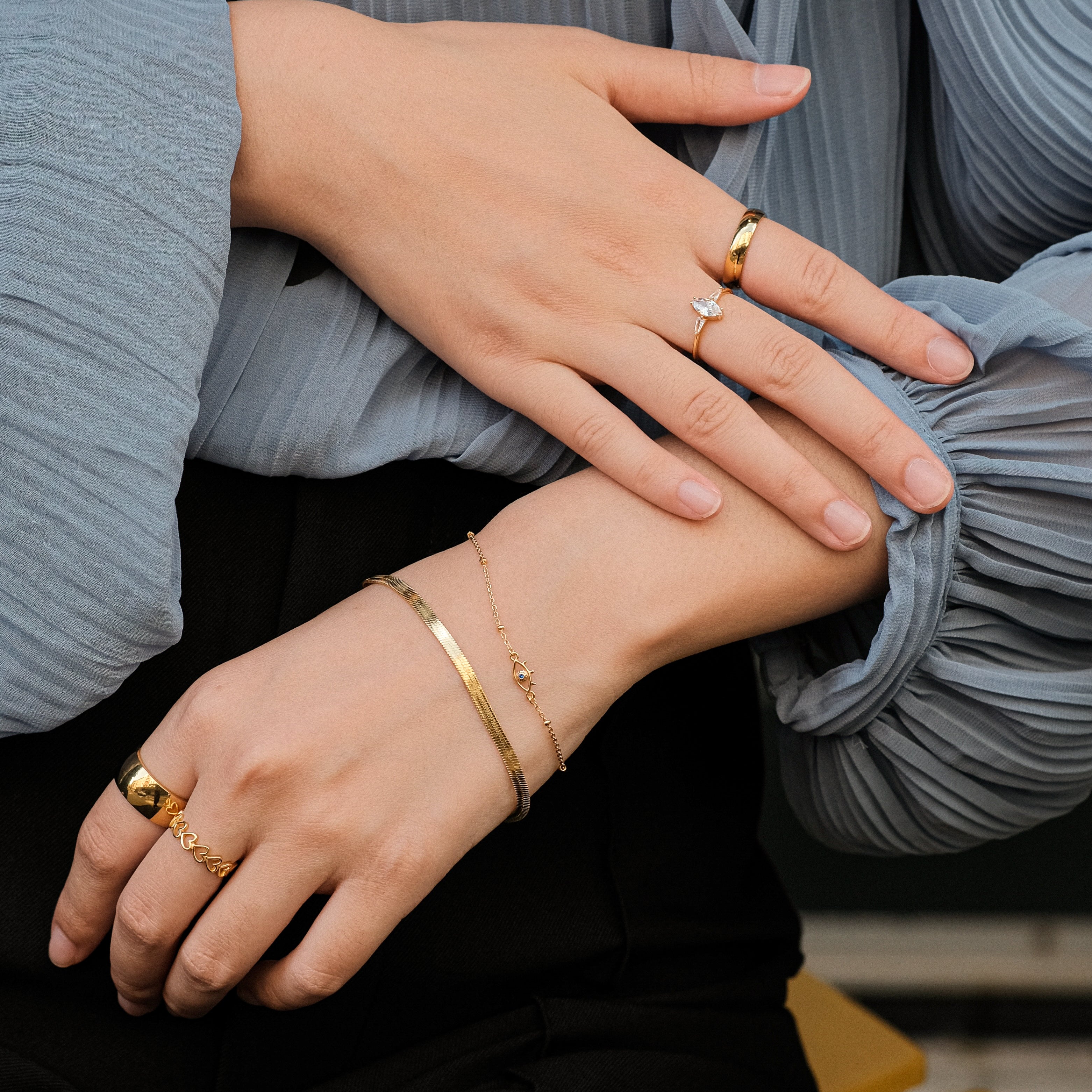 Jia - Anillo de corazón alto