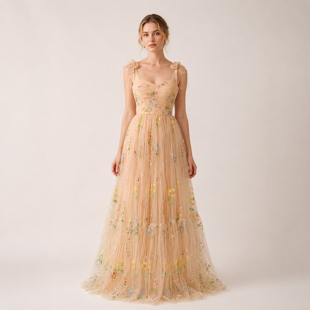 Livia - Vestido de Baile Elegante con Bordado Floral