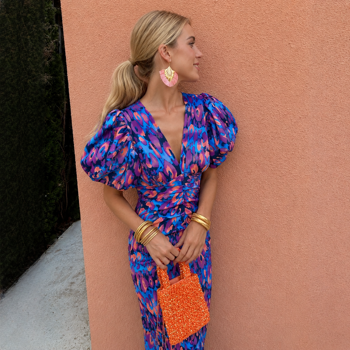 Glecy - Elegante vestido de mujer con mangas holgadas