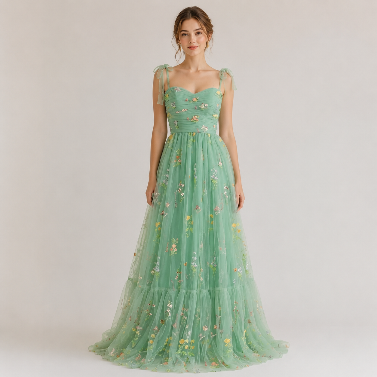 Livia - Vestido de Baile Elegante con Bordado Floral