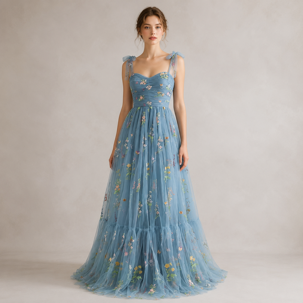 Livia - Vestido de Baile Elegante con Bordado Floral
