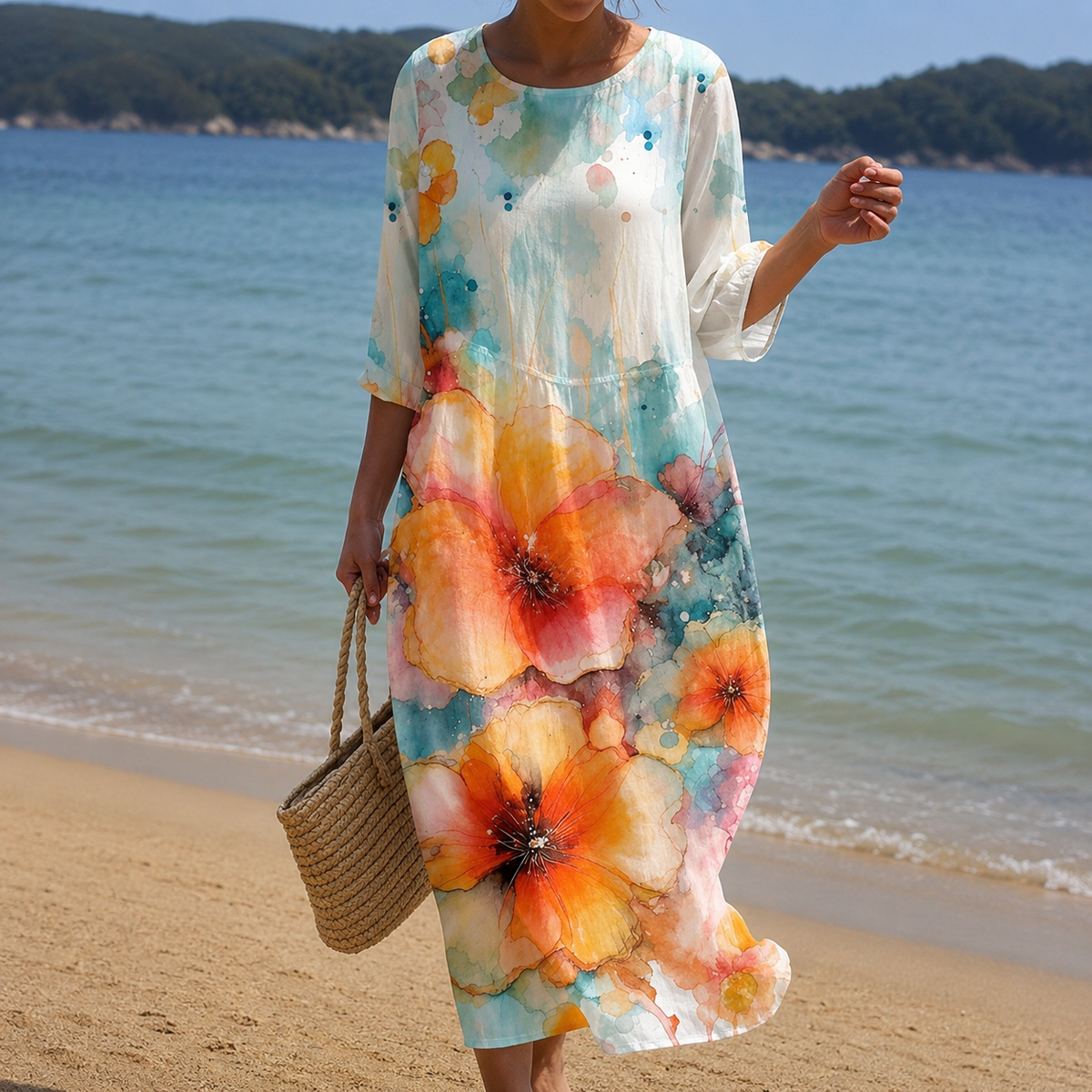 Miranda – Vestido Floral Elegante con Corte Suelto para Mujeres