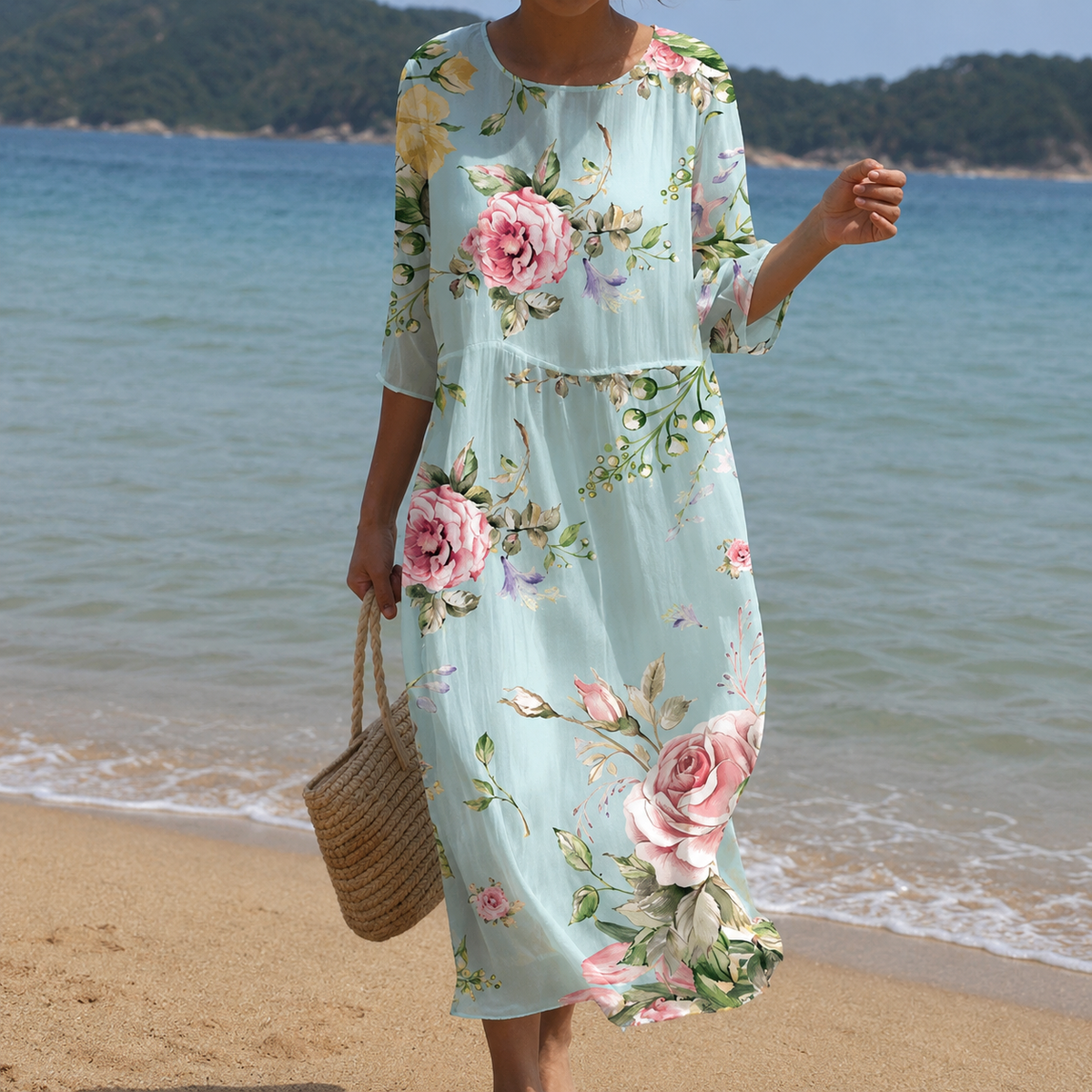 Miranda – Vestido Floral Elegante con Corte Suelto para Mujeres