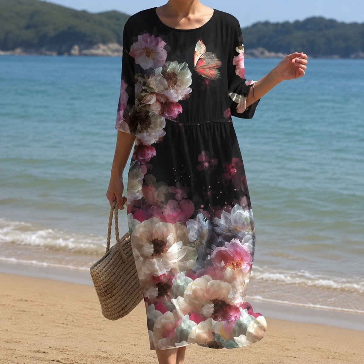 Miranda – Vestido Floral Elegante con Corte Suelto para Mujeres