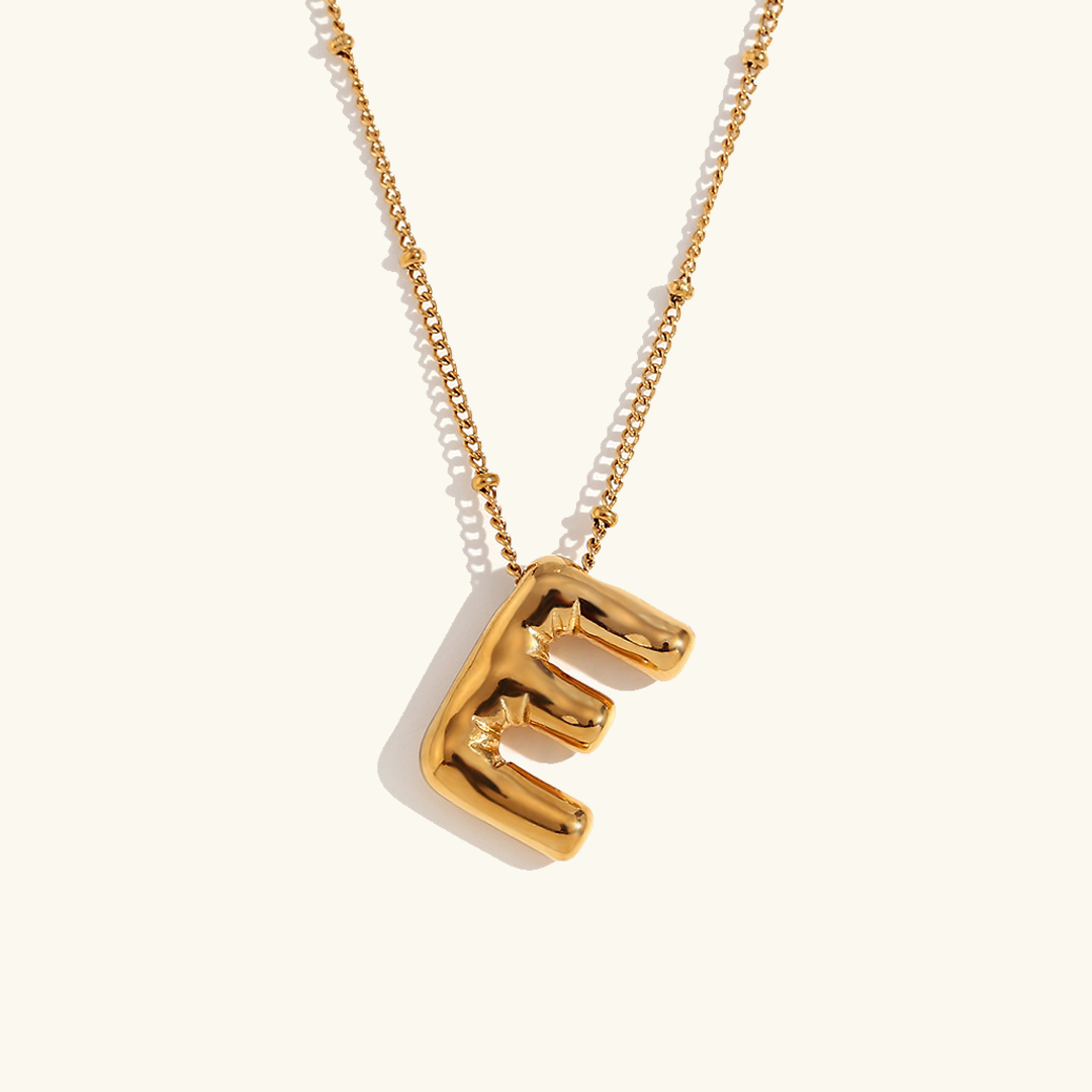 Collar inicial de oro Balloon