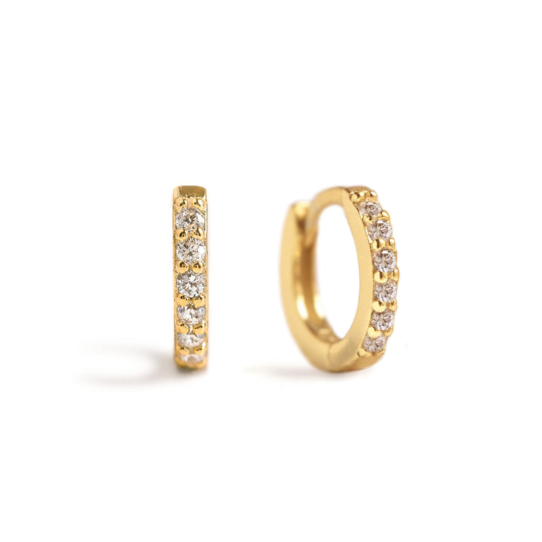 Pave - Pendientes Huggie de Circonitas