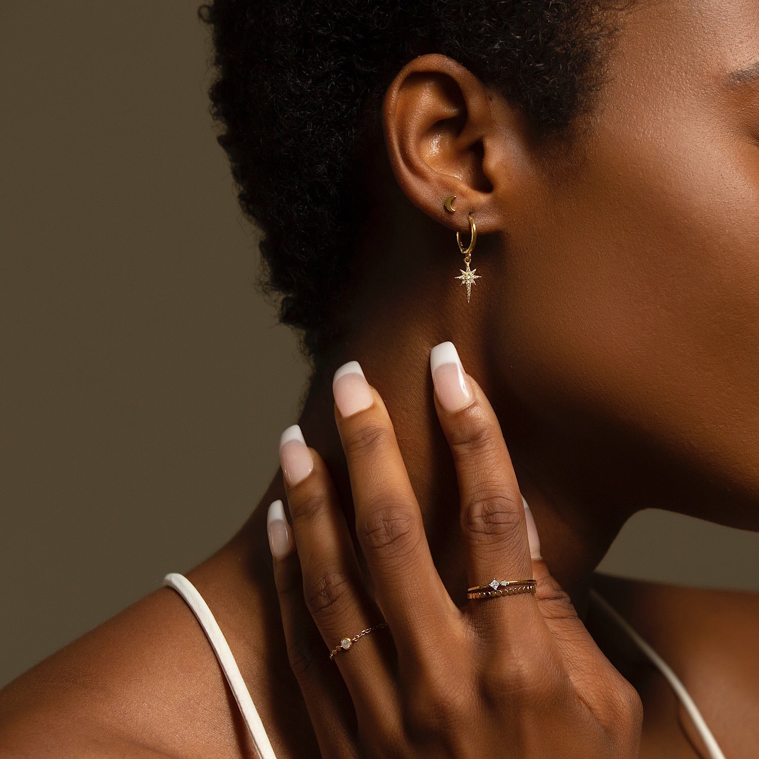 Emily - Anillo de Cadena Solitaire