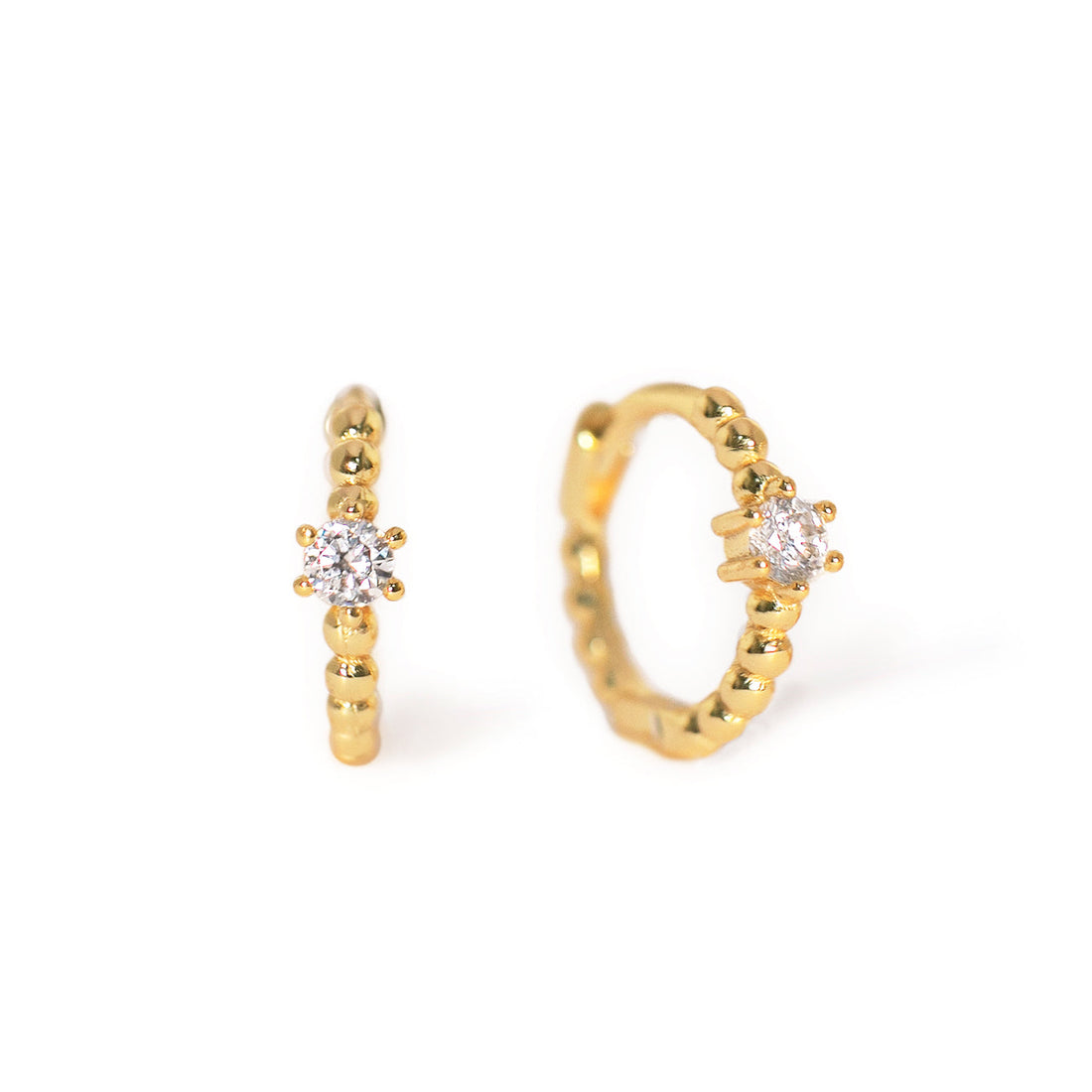 Pave Perle Pendientes Huggie