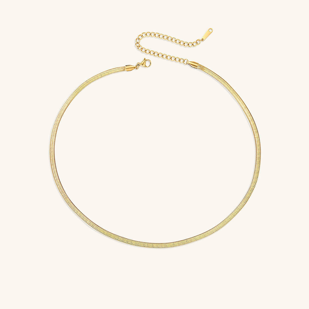 Elizabeth – Collar de cadena de serpiente dorada