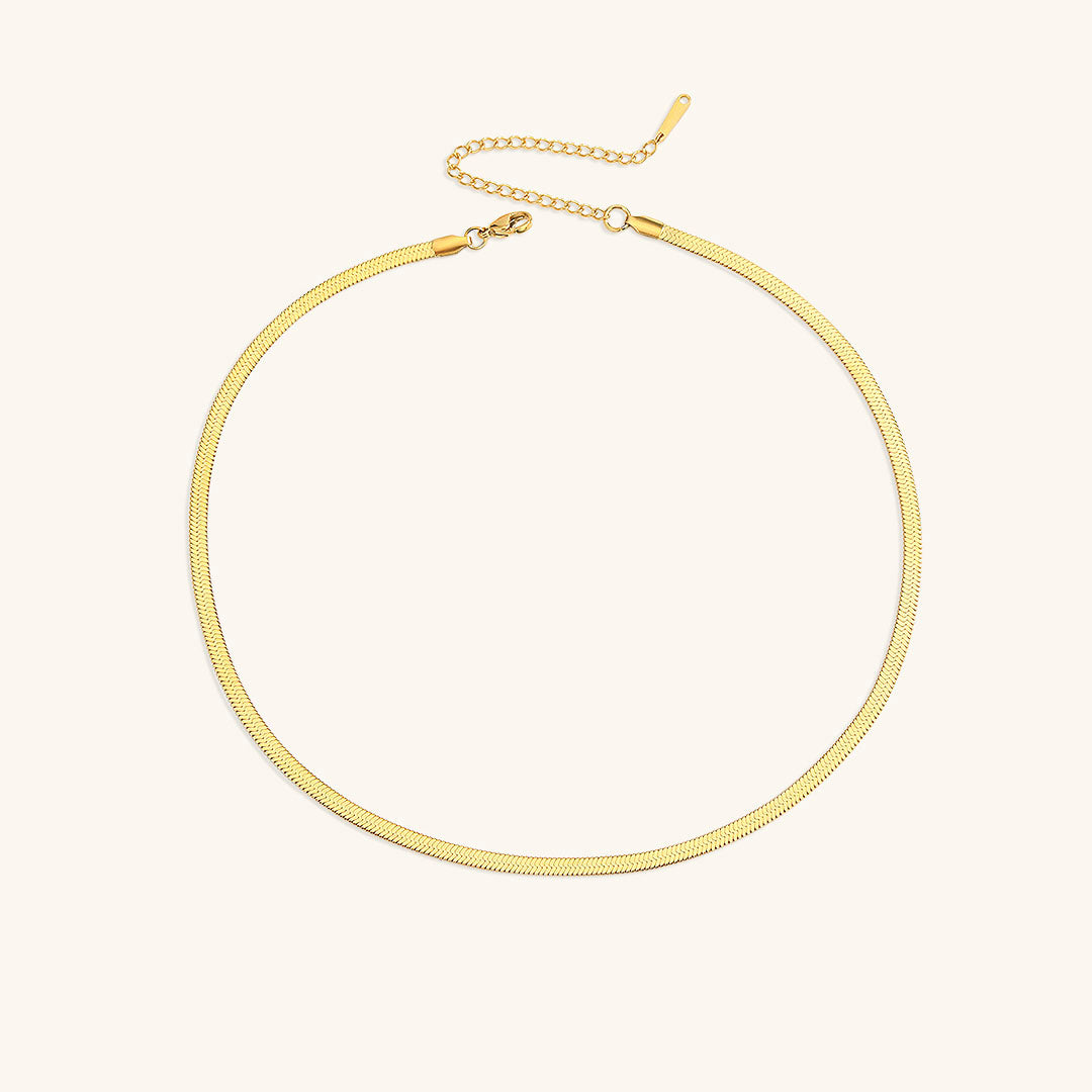 Elizabeth – Collar de cadena de serpiente dorada