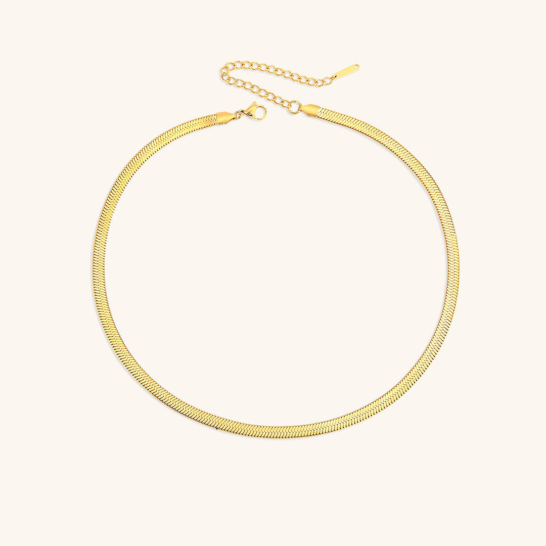 Elizabeth – Collar de cadena de serpiente dorada