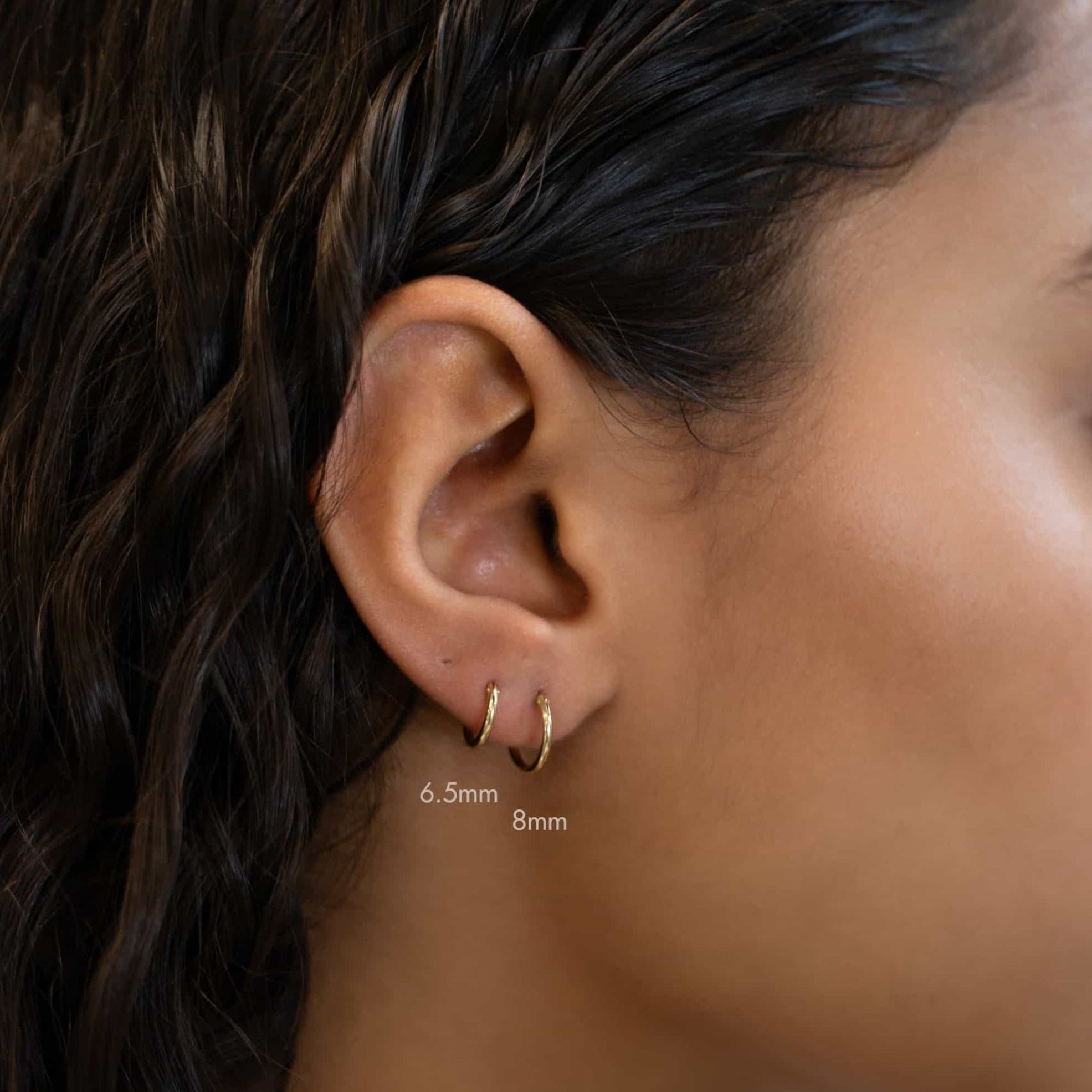 Pendientes clásicos de aro Huggie