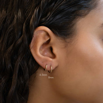 Pendientes clásicos de aro Huggie