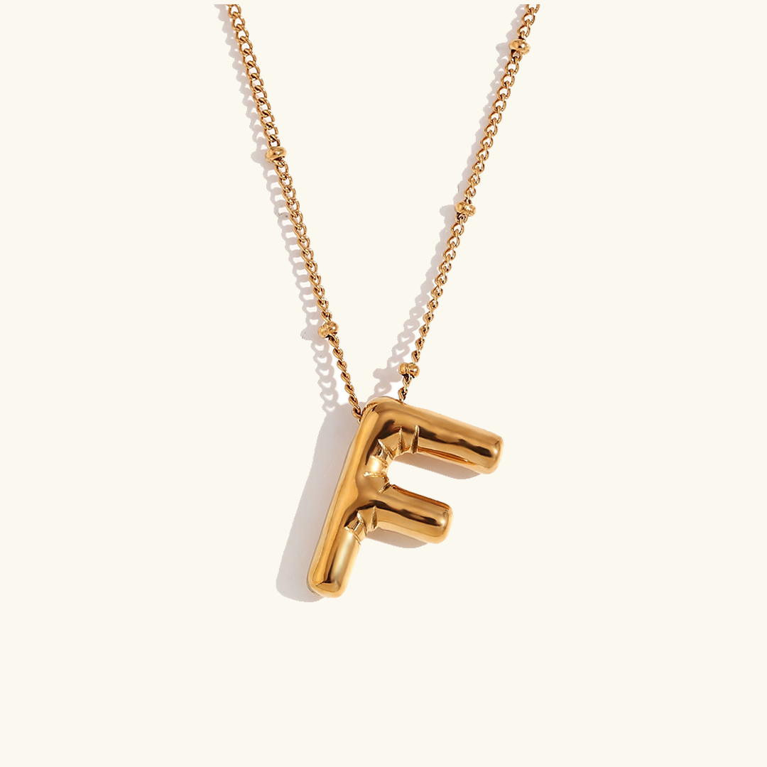 Collar inicial de oro Balloon