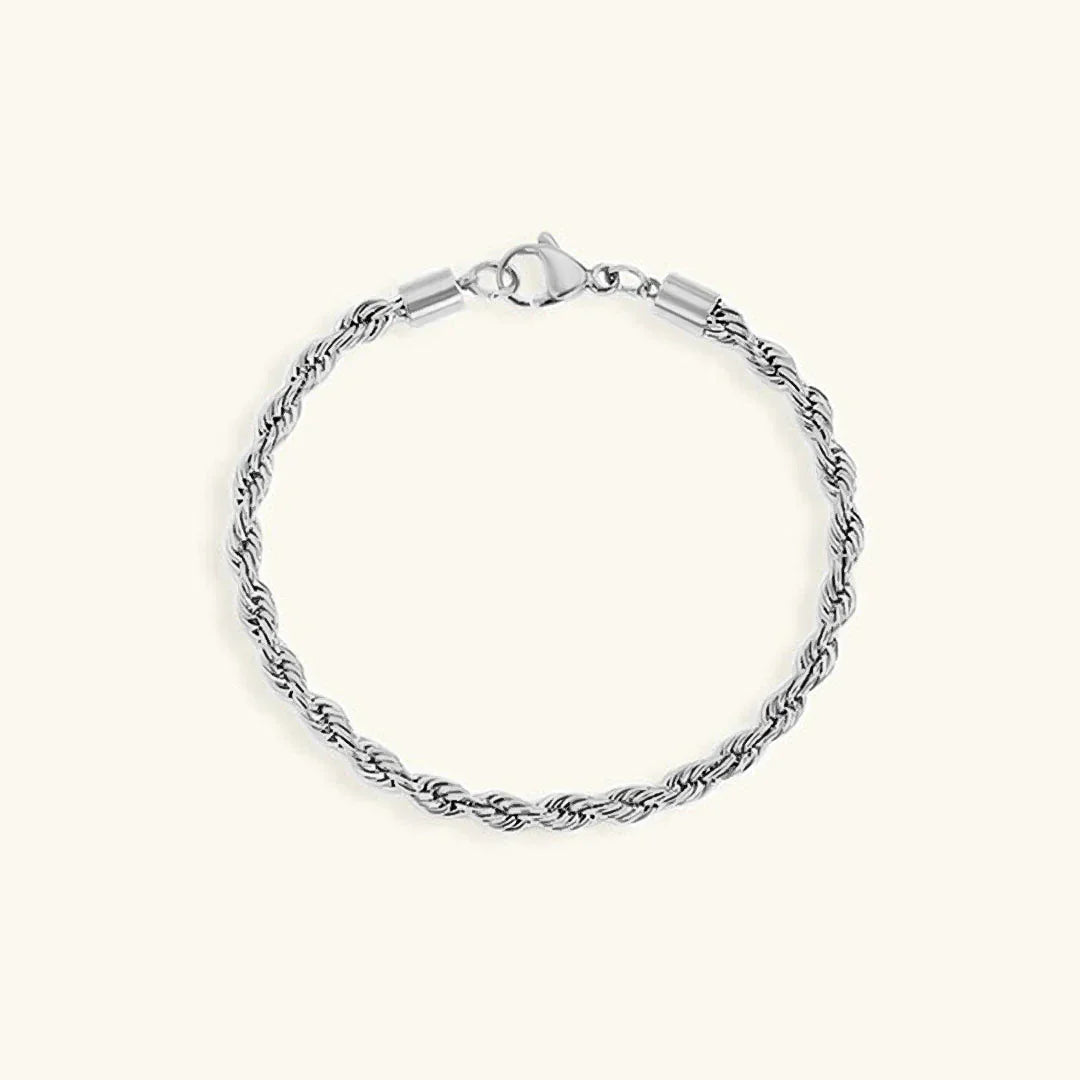 Gigi – Pulsera de eslabones de cuerda dorada elegante