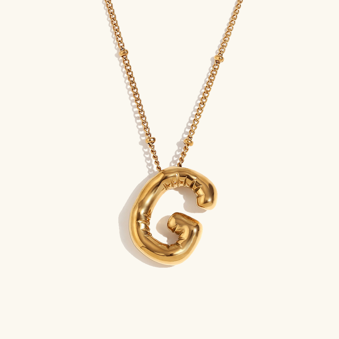 Collar inicial de oro Balloon