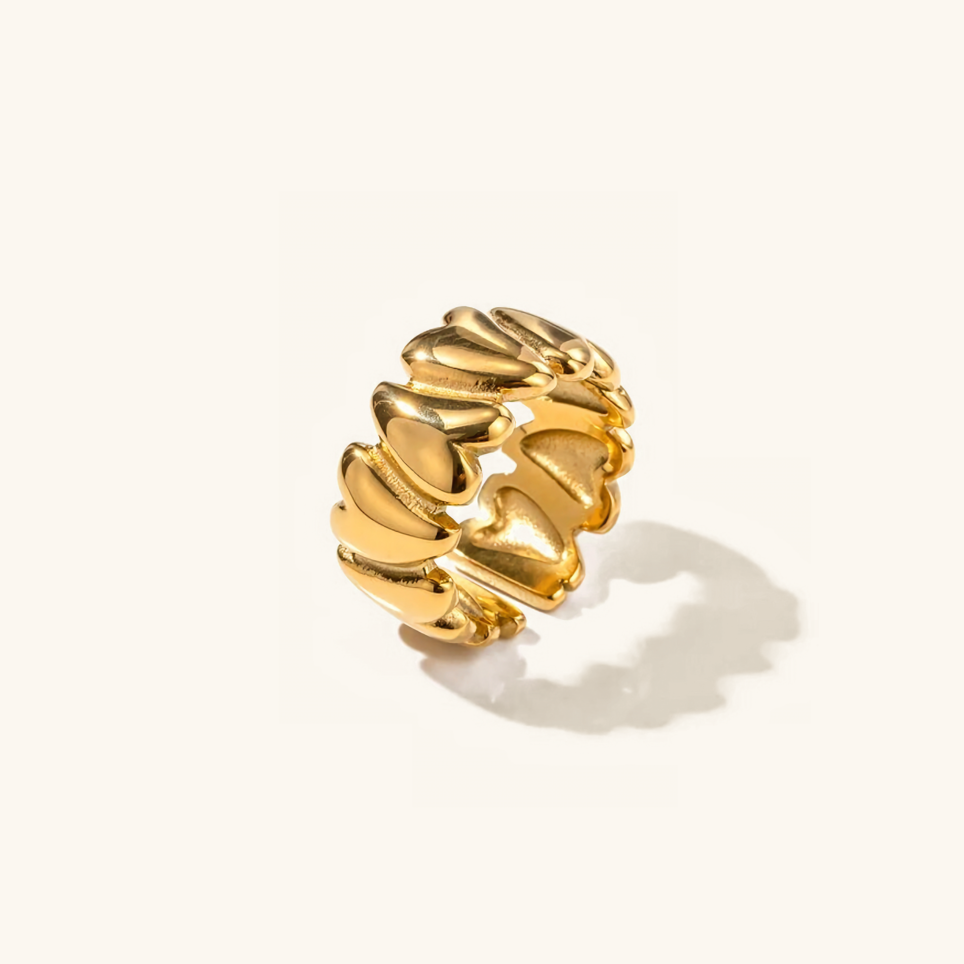 Elena - Anillo de Corazón Inestable en Oro